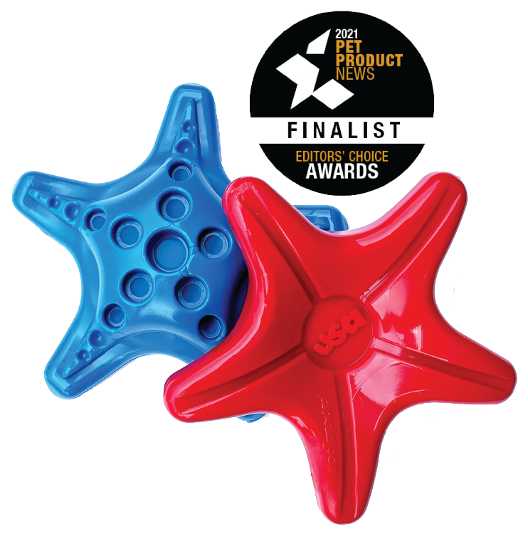 Starfish Ultra Durable Nylon Dog Chew Toy with Treat Pockets