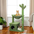 Cactus Cat Tree with Condo and Hammock for Small Cats