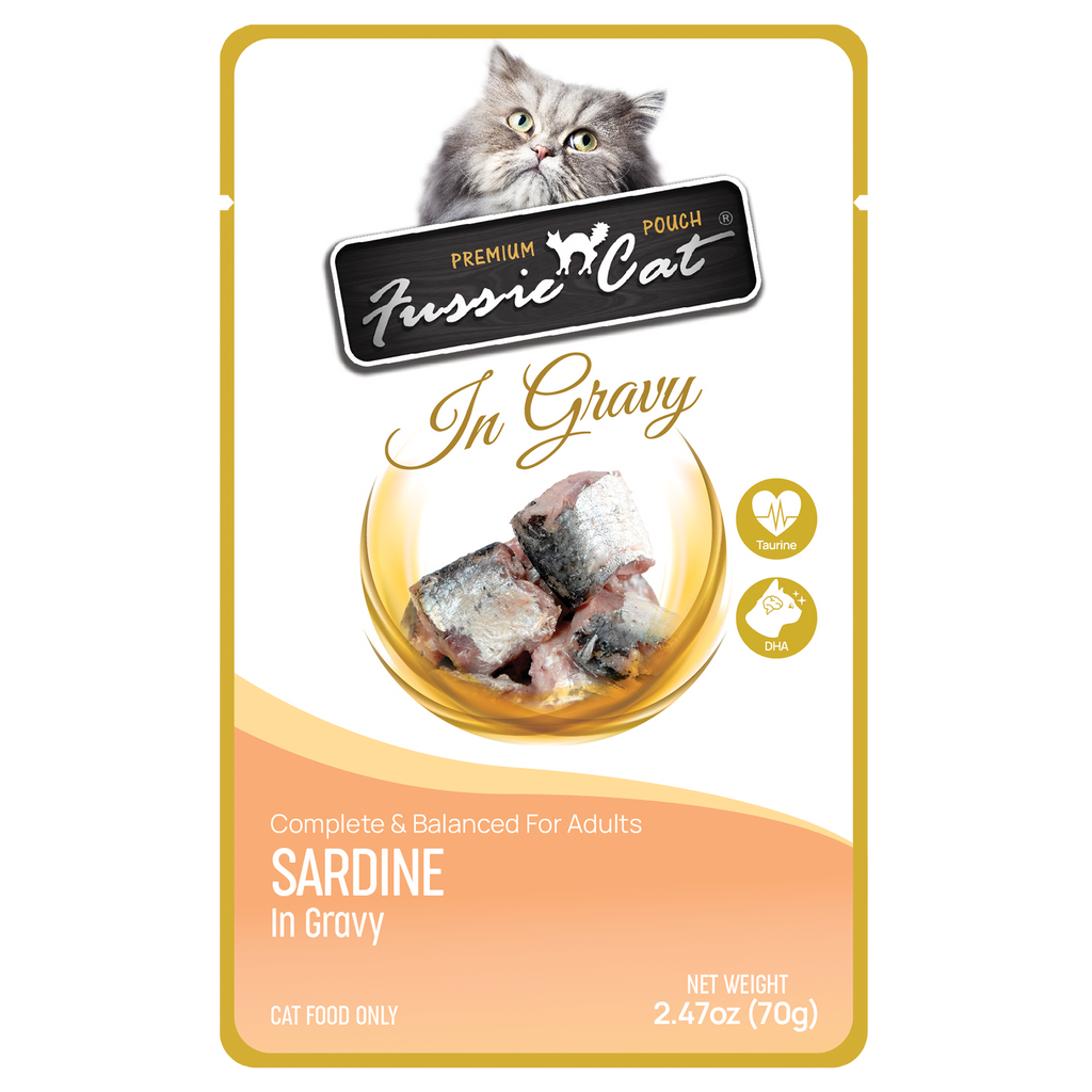 Fussie Cat Sardine in Gravy Premium Pouch for Adult Cats