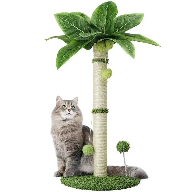 Cat Scratching Post Tree with Toys, 65cm