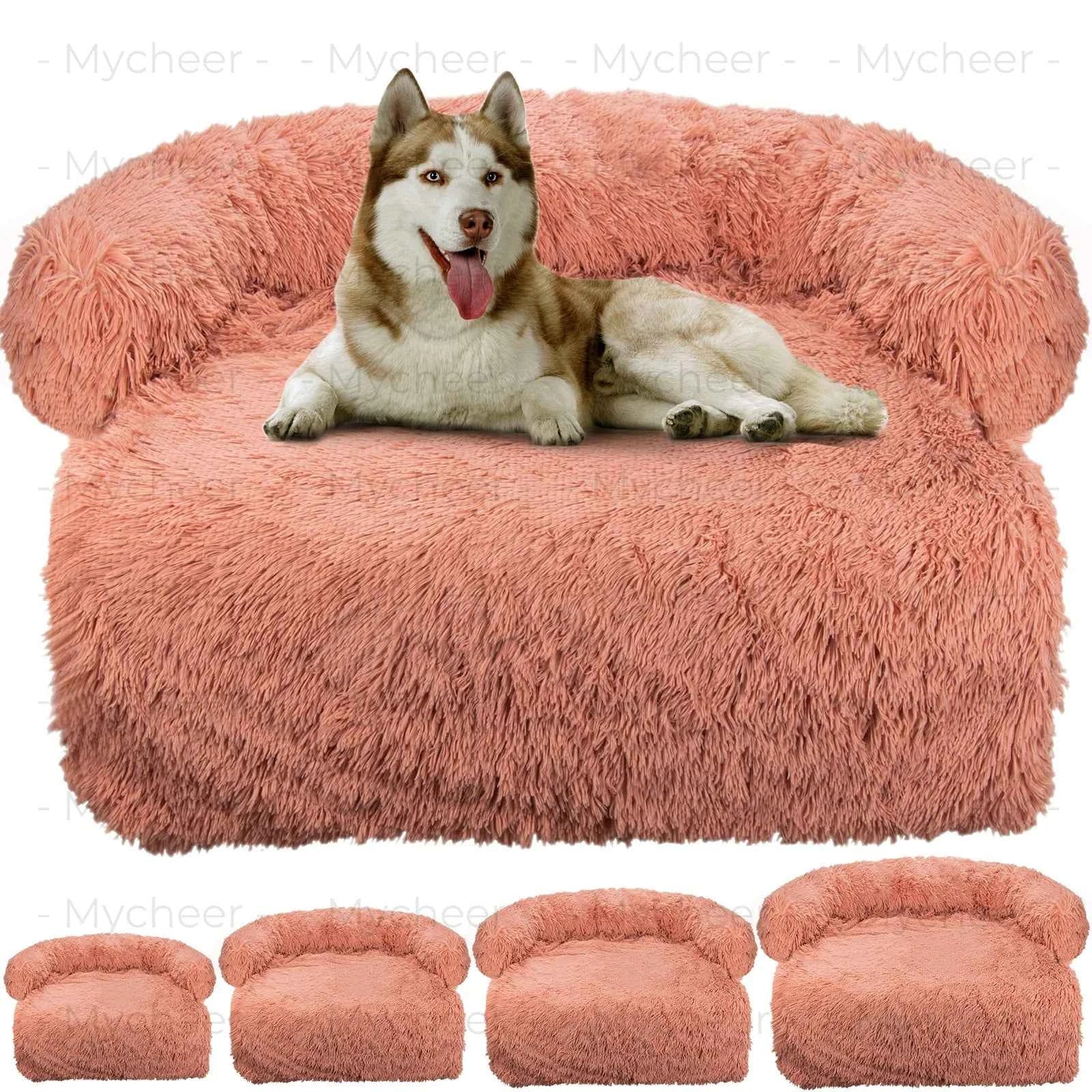Plush Suede & Faux Fur Pet Mat with Waterproof Lining