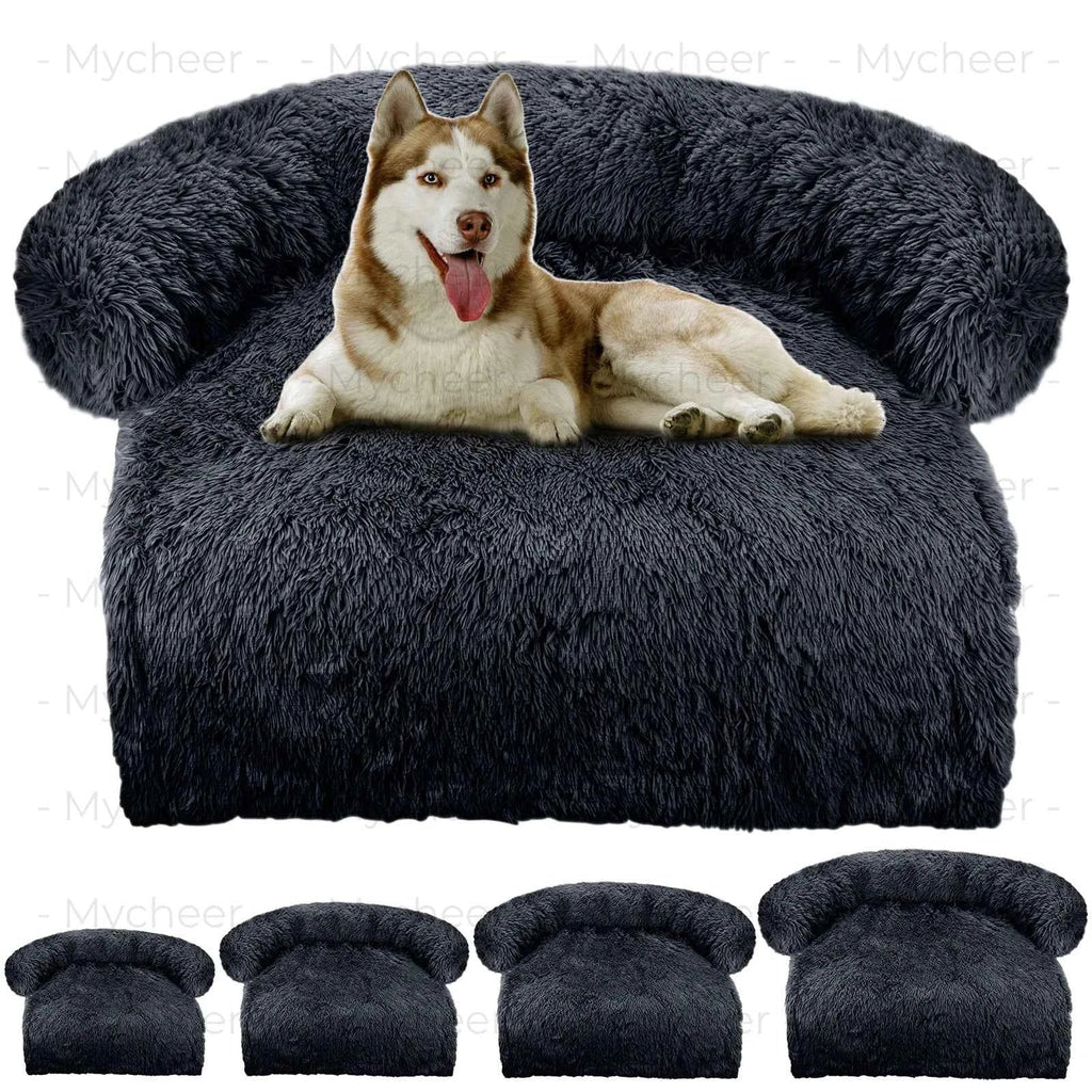 Plush Suede & Faux Fur Pet Mat with Waterproof Lining