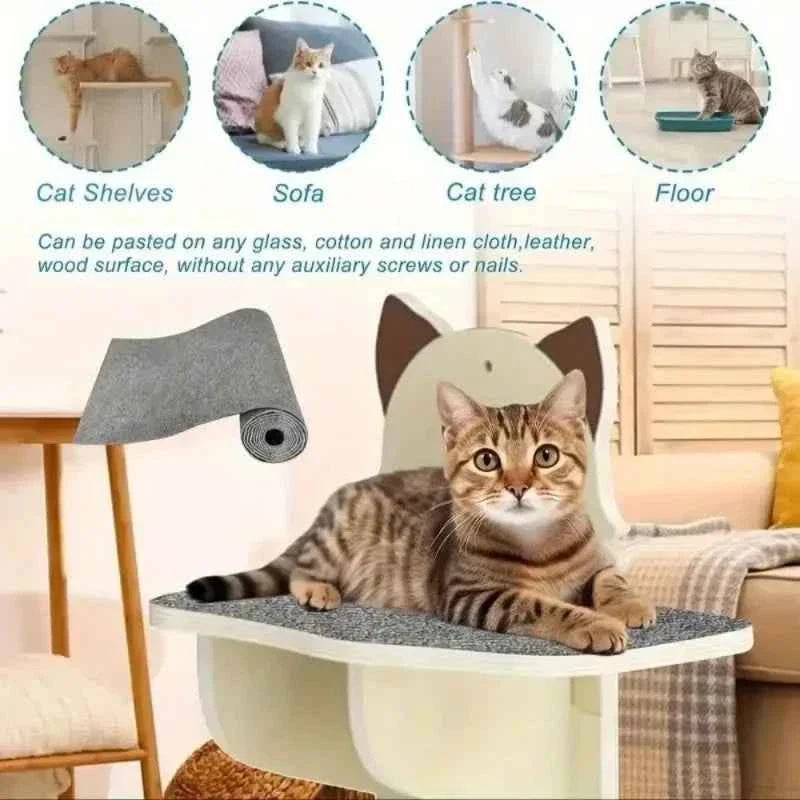 Self-Adhesive Cat Scratch Mat for Furniture Protection