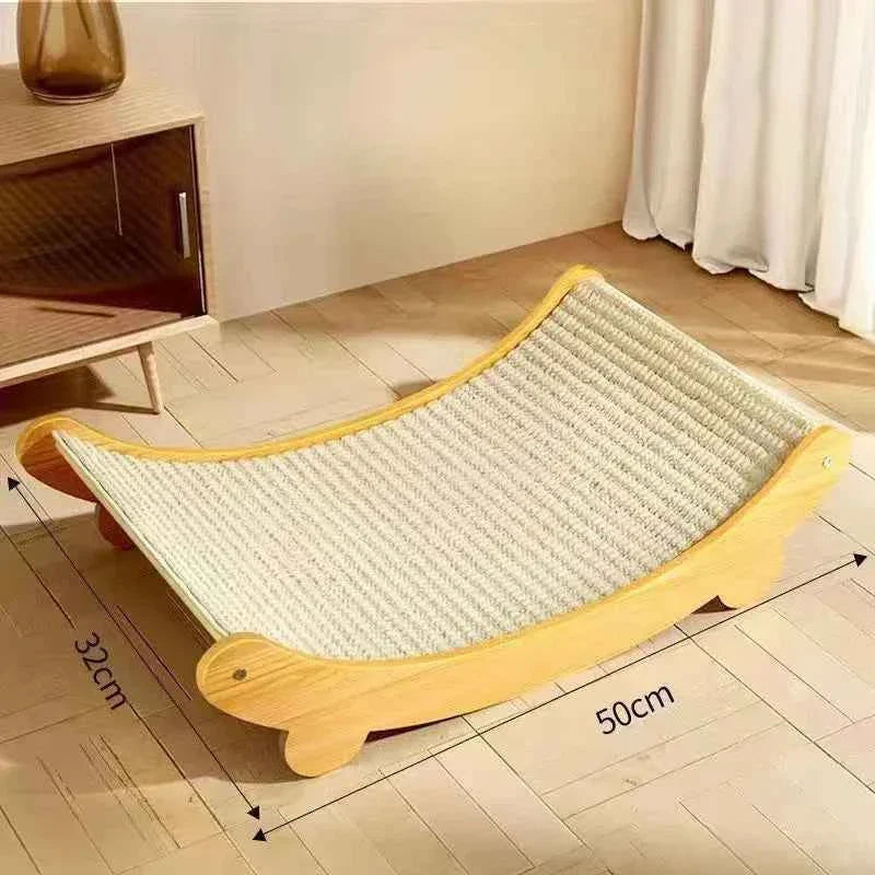 Wooden Cat Scratching Pad Bed with Detachable Design