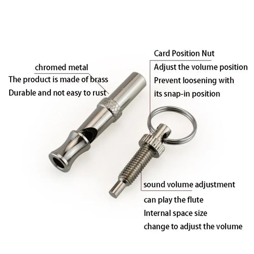 Adjustable Stainless Steel Dog Training Whistle