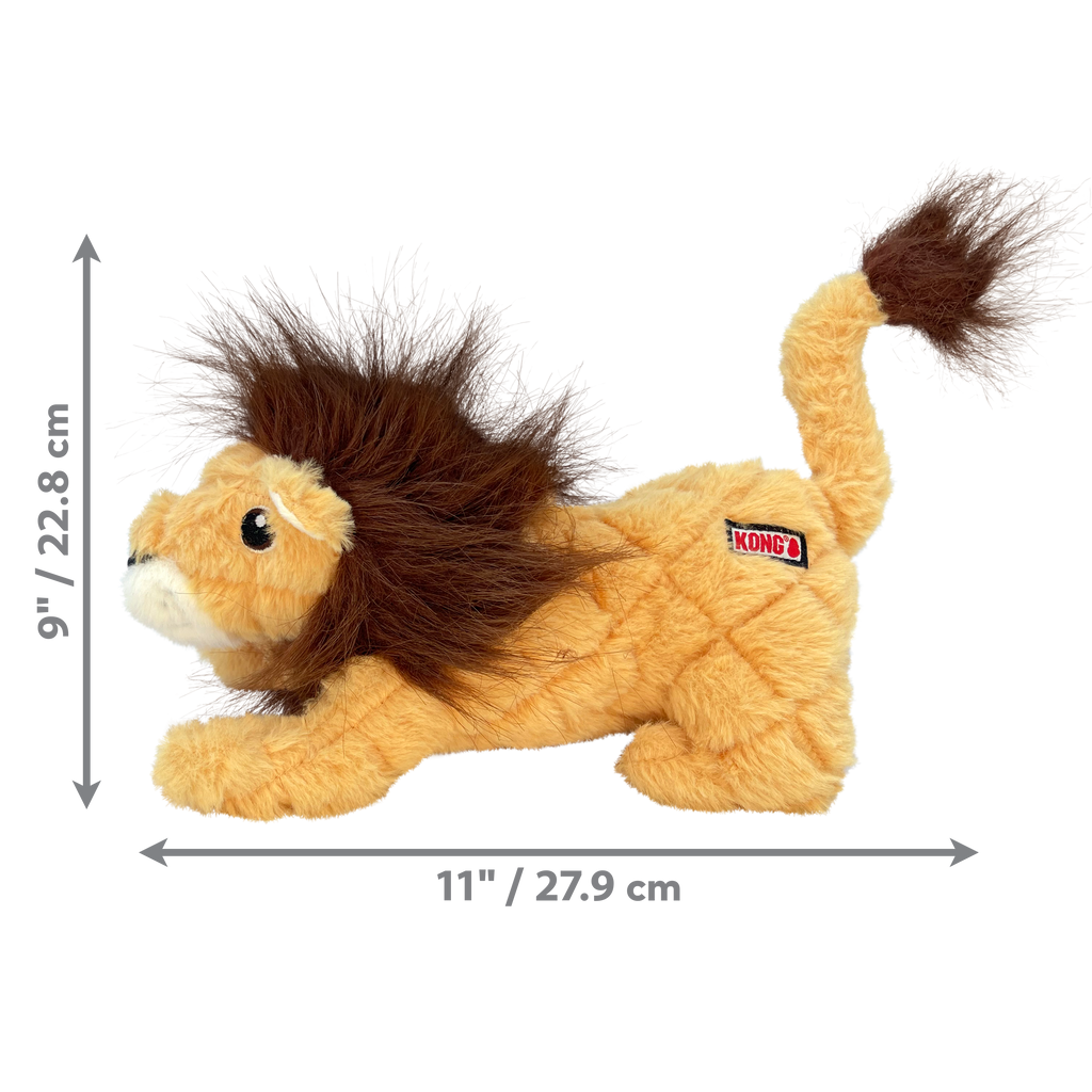KONG Scampers Wildlife Plush Dog Toy with Squeaker