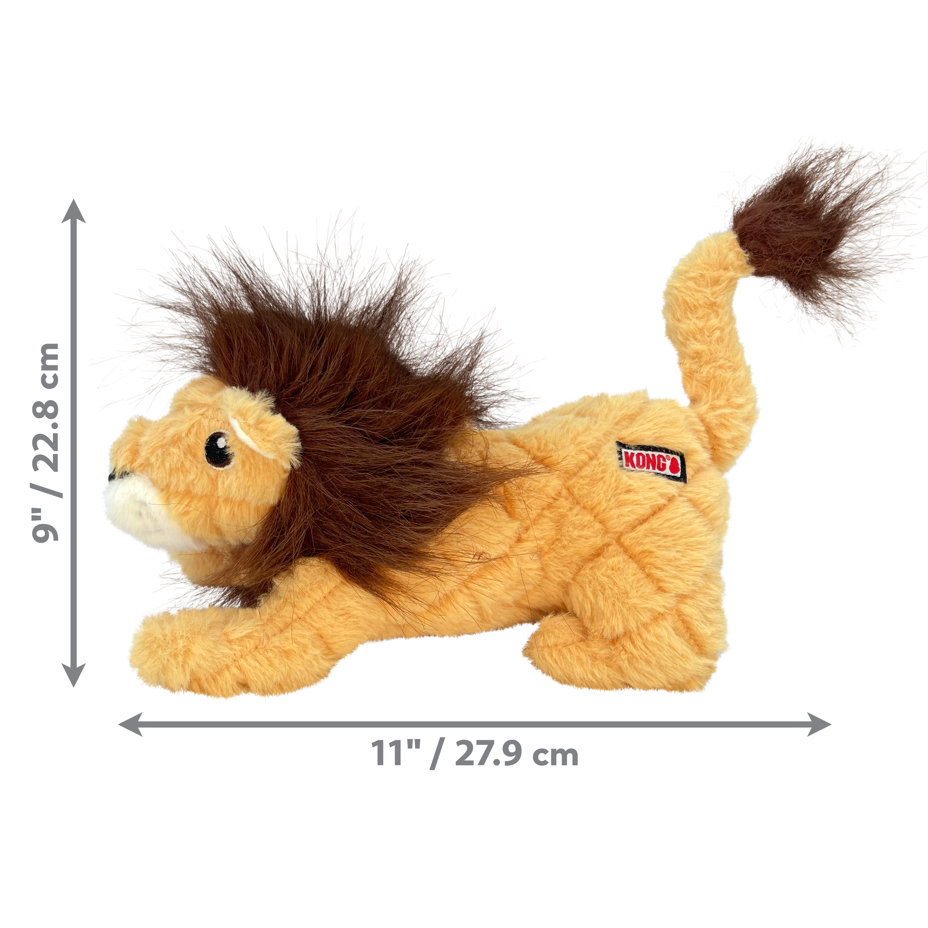KONG Scampers Wildlife Plush Dog Toy with Squeaker