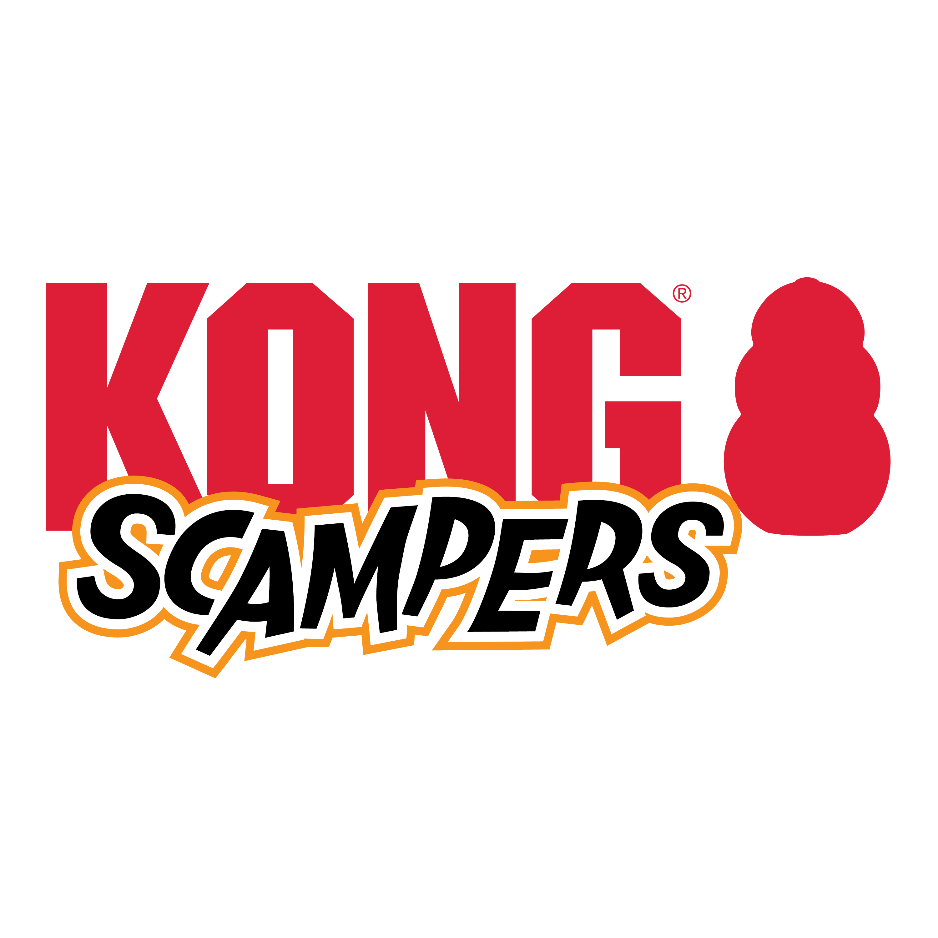 KONG Scampers Wildlife Plush Dog Toy with Squeaker