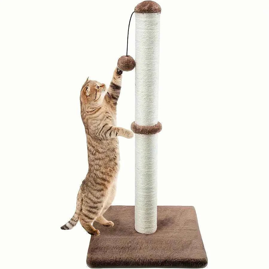 2-Tier Vertical Cat Scratching Post with Durable Sisal