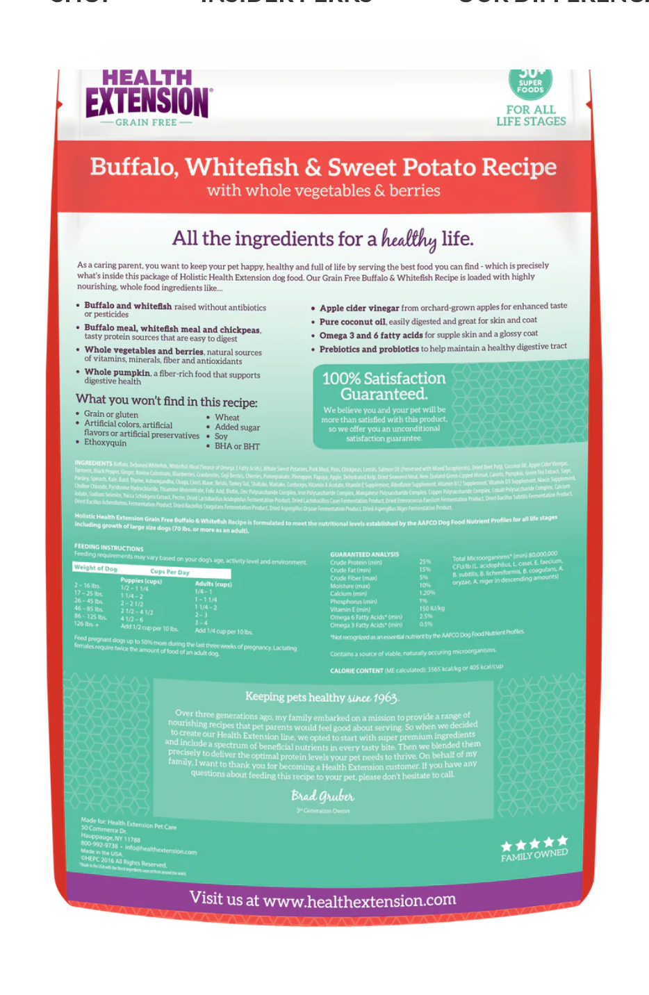 Buffalo & Whitefish Dog Food with Fruits and Vegetables