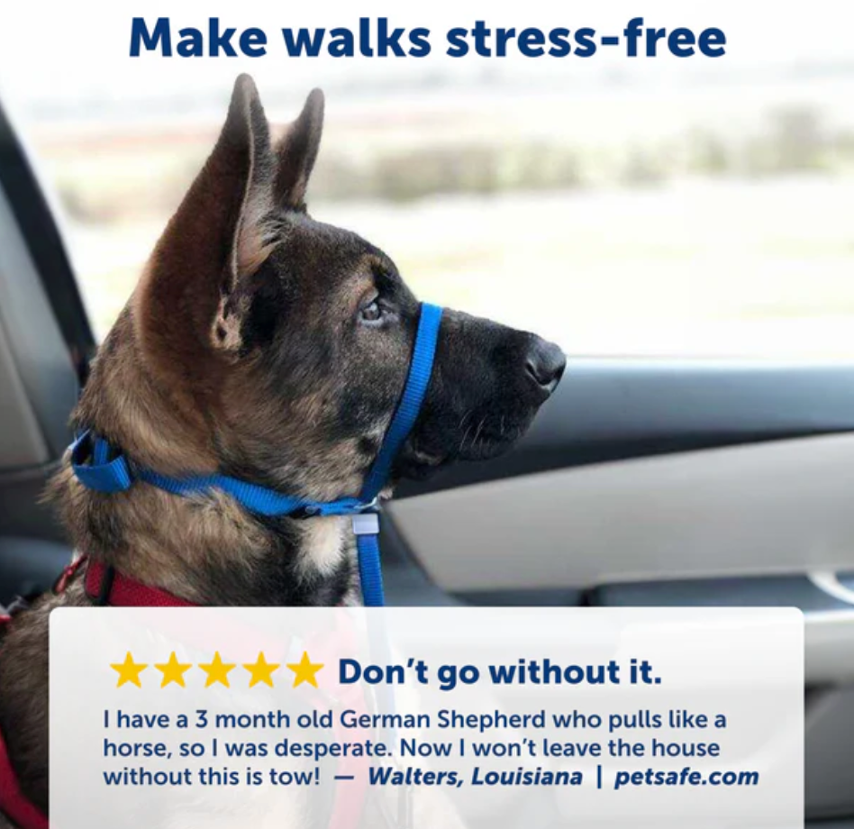 Gentle Leader Headcollar for Dogs – No-Pull, Adjustable Fit