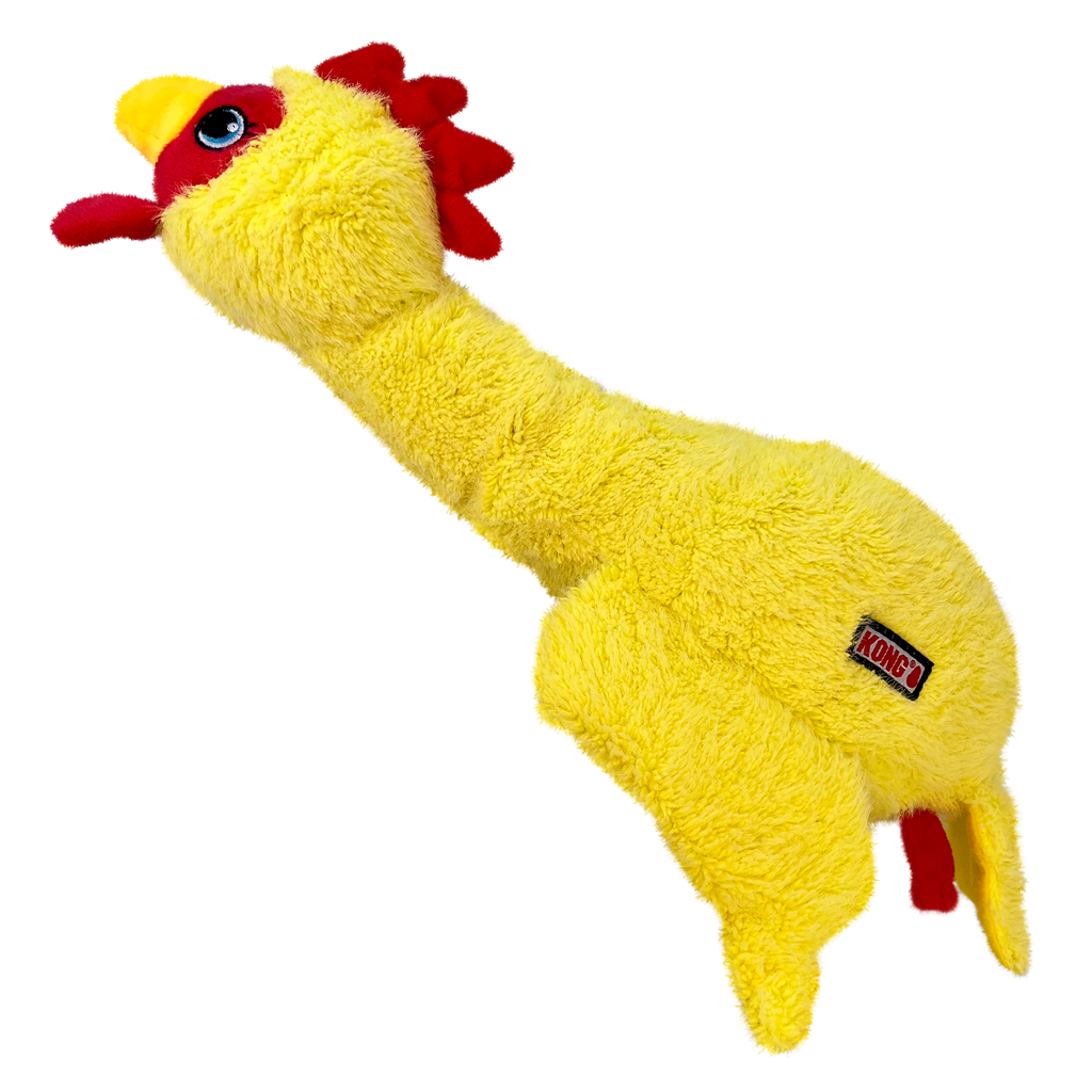 KONG Scruffs Plush Dog Toy with Elongated Neck and Squeaker