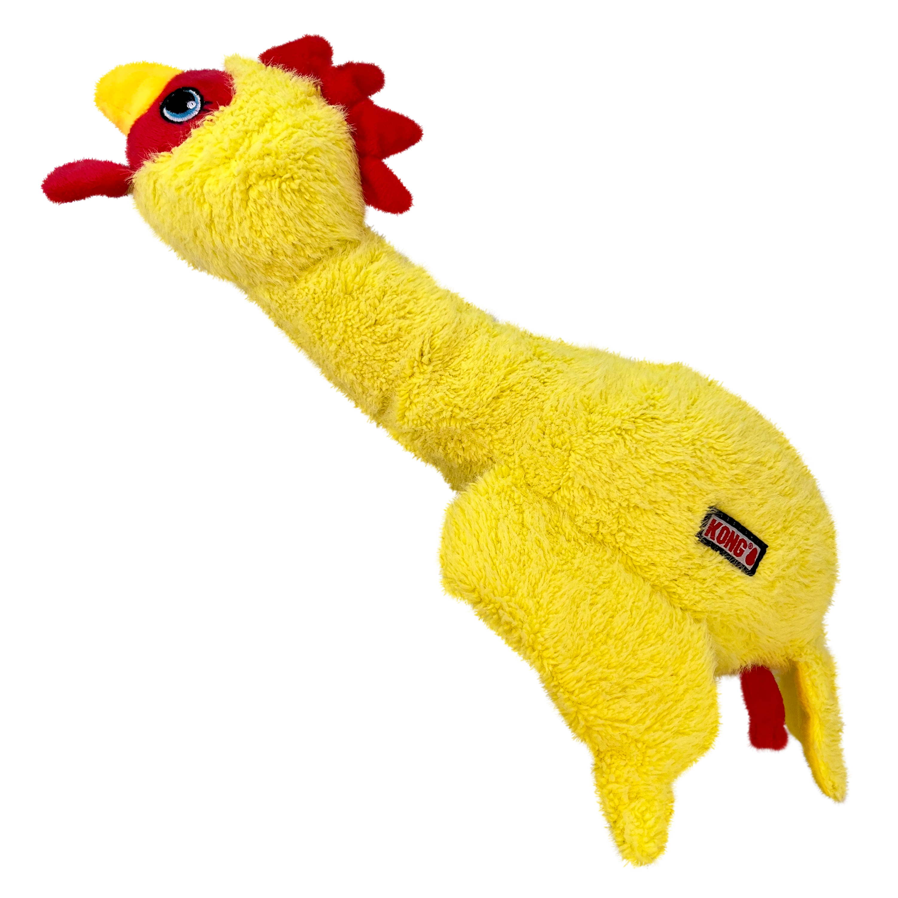 KONG Scruffs Plush Dog Toy with Elongated Neck and Squeaker