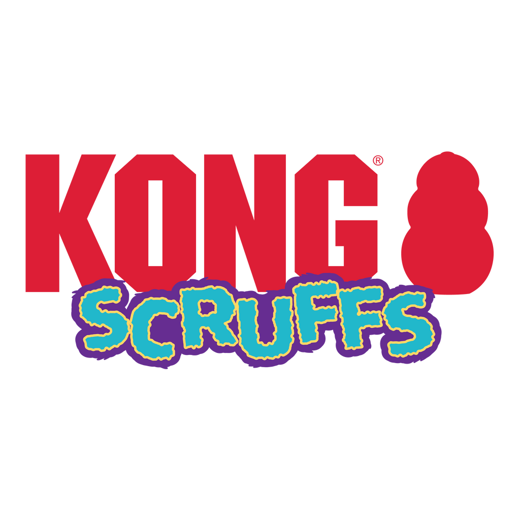 KONG Scruffs Plush Dog Toy with Elongated Neck and Squeaker