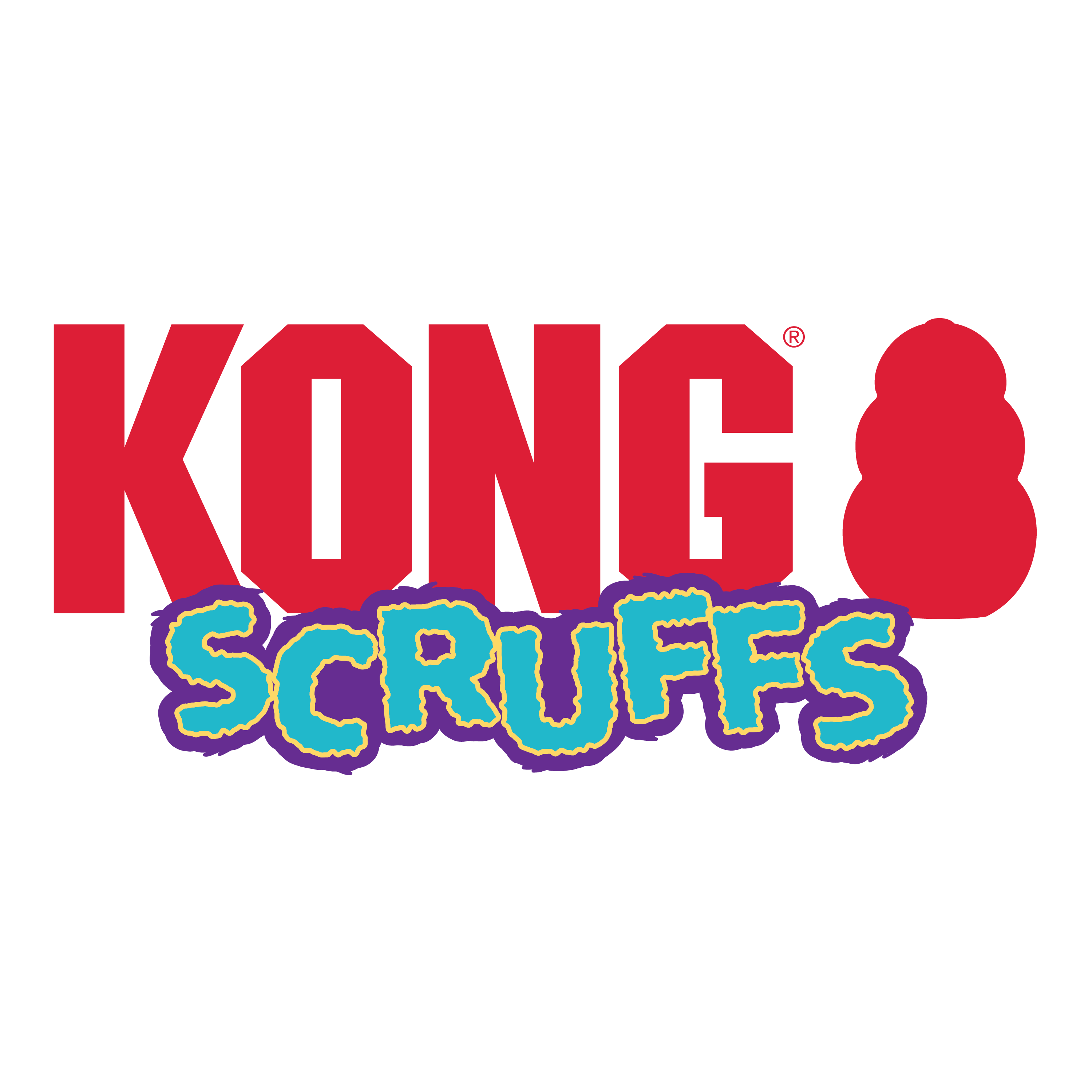 KONG Scruffs Plush Dog Toy with Elongated Neck and Squeaker