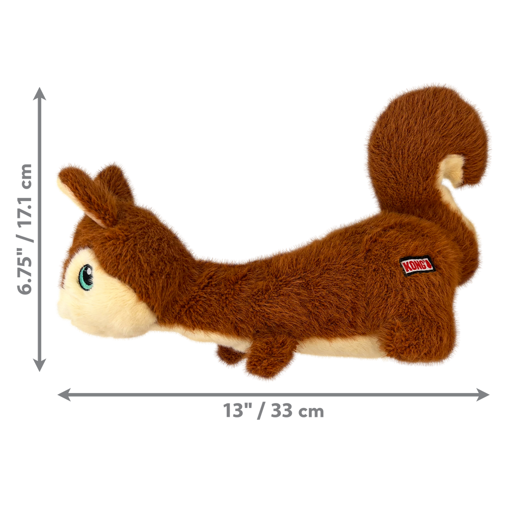 KONG Scruffs Plush Dog Toy with Long Neck and Squeaker