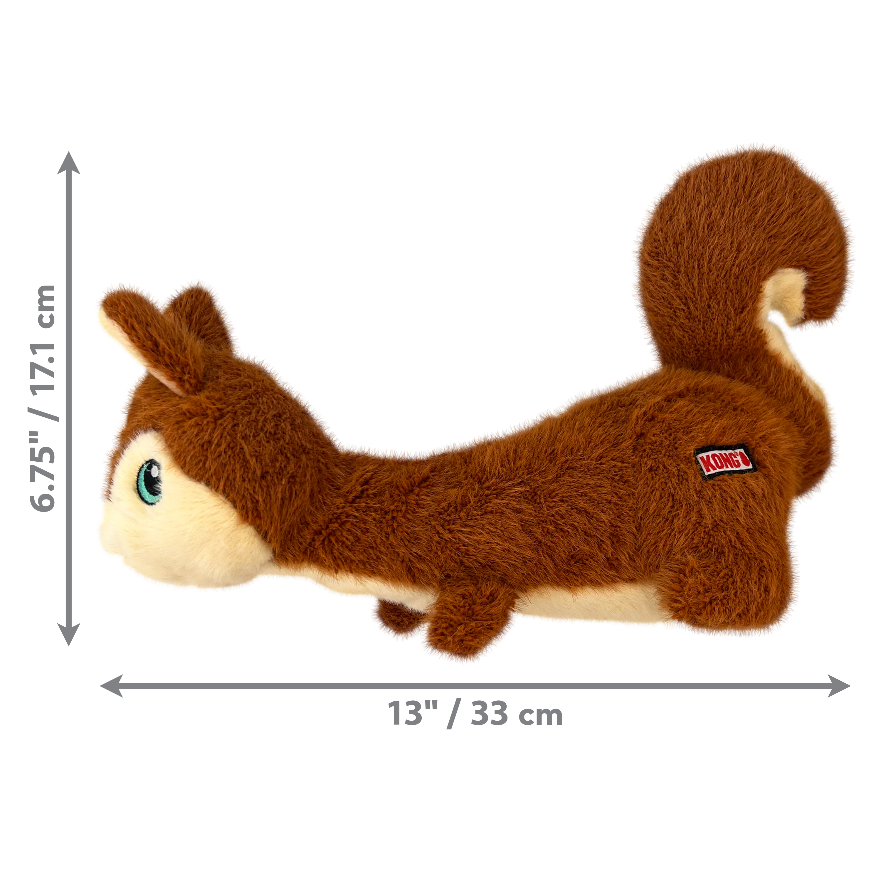 KONG Scruffs Plush Dog Toy with Long Neck and Squeaker