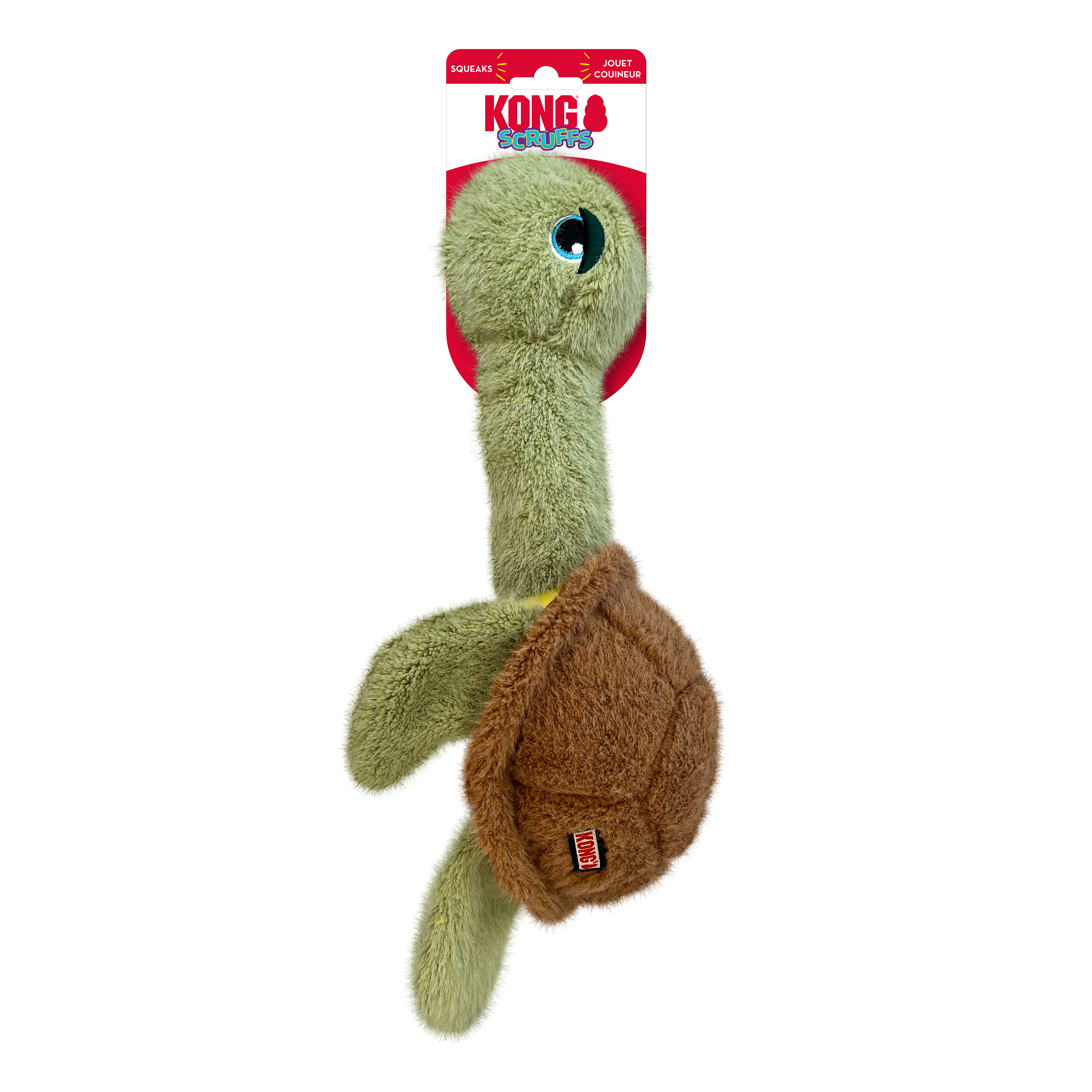 KONG Scruffs Plush Dog Toy with Long Neck and Squeaker