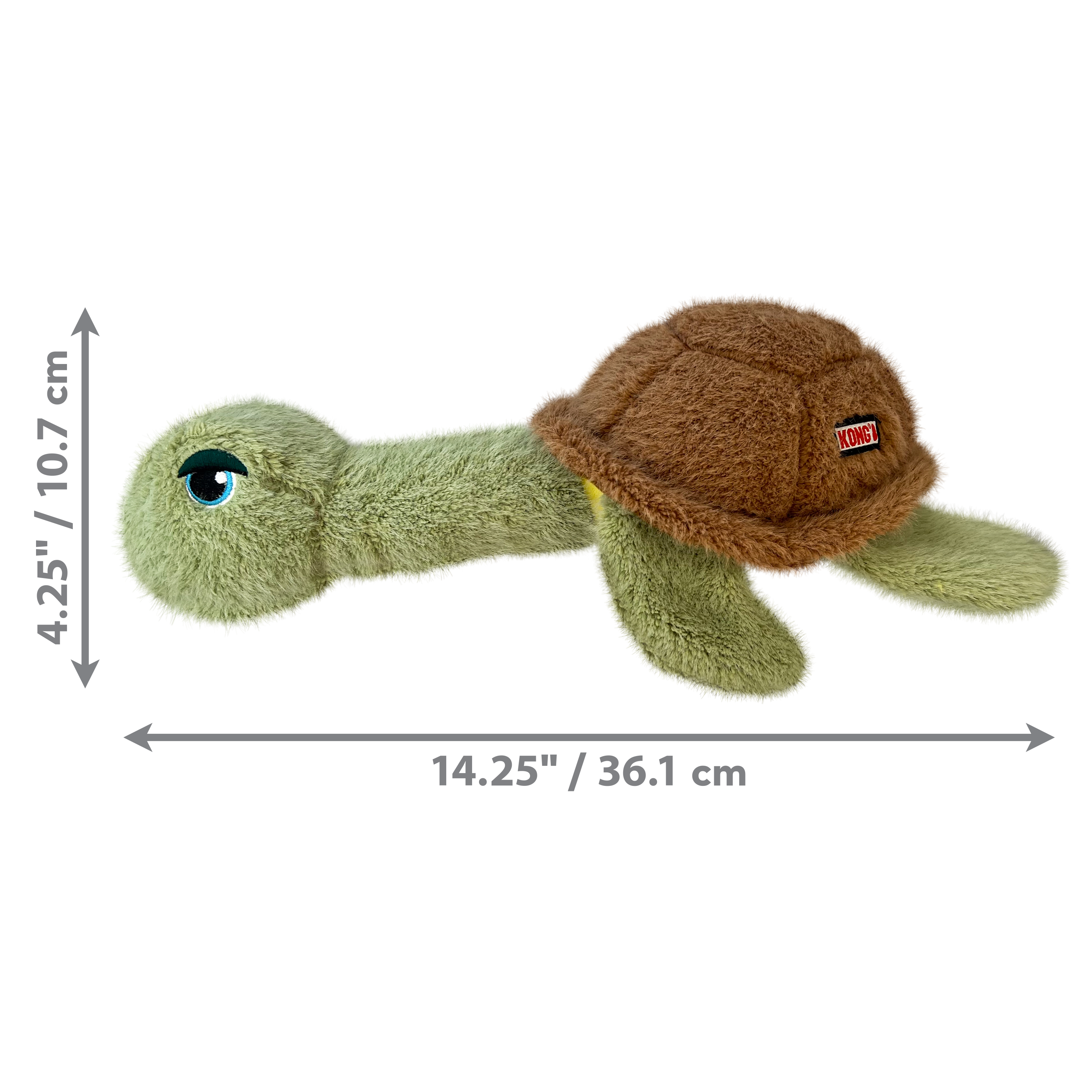 KONG Scruffs Plush Dog Toy with Long Neck and Squeaker