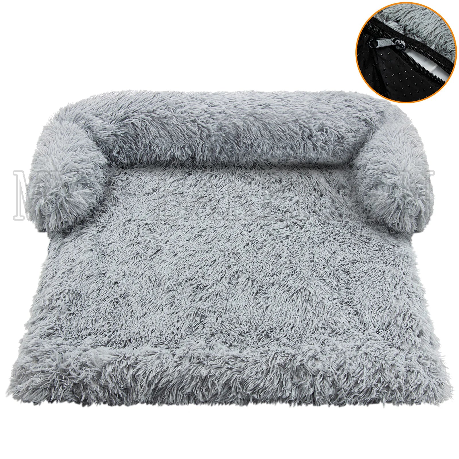 Plush Suede & Faux Fur Pet Mat with Waterproof Lining