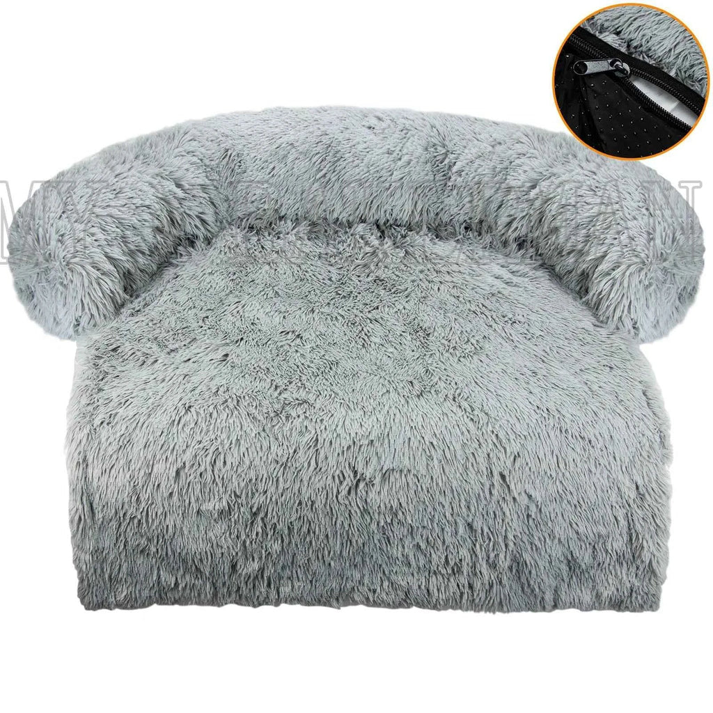 Plush Suede & Faux Fur Pet Mat with Waterproof Lining
