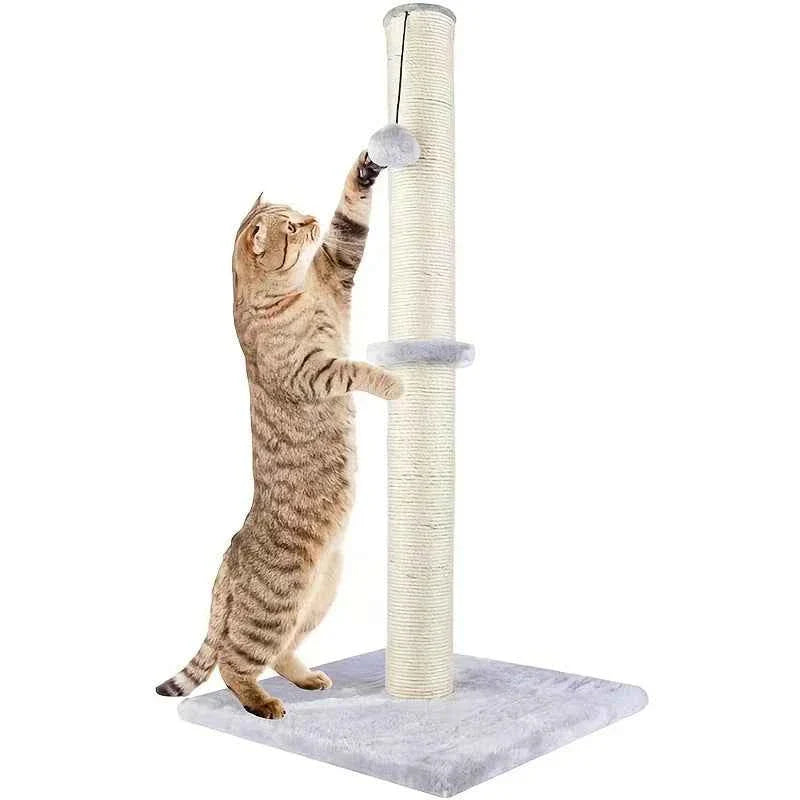 2-Tier Vertical Cat Scratching Post with Durable Sisal