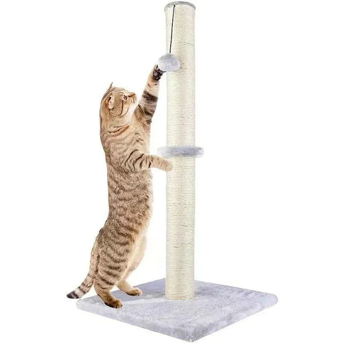 2-Tier Vertical Cat Scratching Post with Durable Sisal