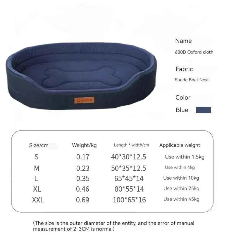 Oxford Cloth Dog Bed Mat – Moisture-Resistant Pet Mattress with Sponge Filling