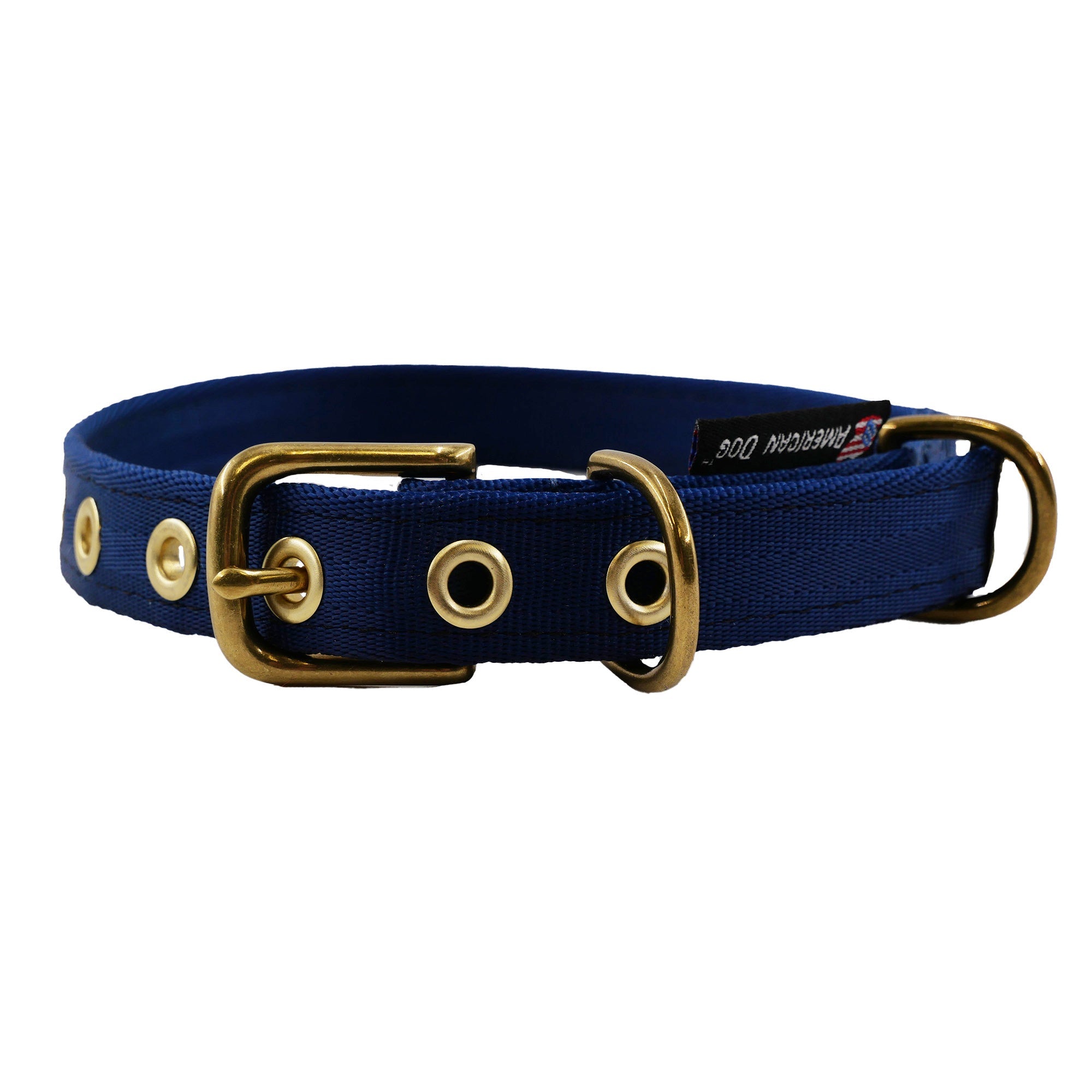 Seatbelt Dog Collar – Automotive-Grade Webbing, Brass Hardware