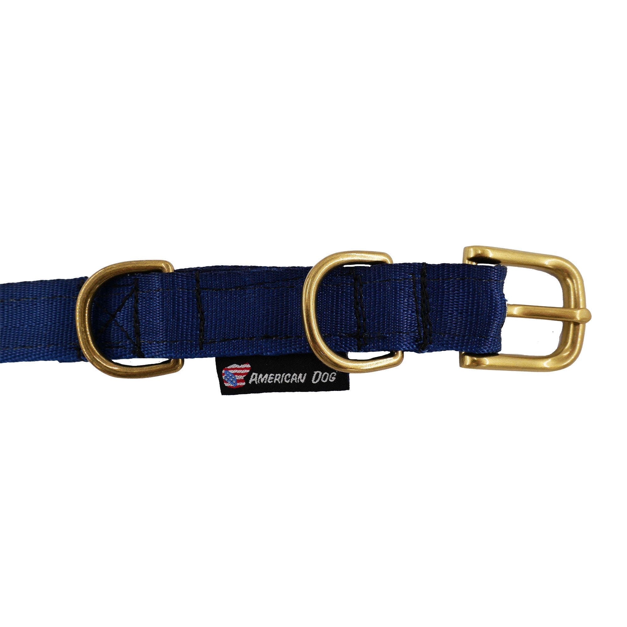 Seatbelt Dog Collar – Automotive-Grade Webbing, Brass Hardware