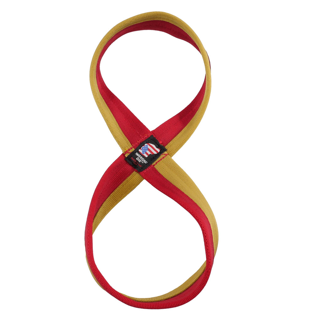 Seatbelt 2-Tone Figure 8 Dog Tug Toy – Durable Polyester Webbing
