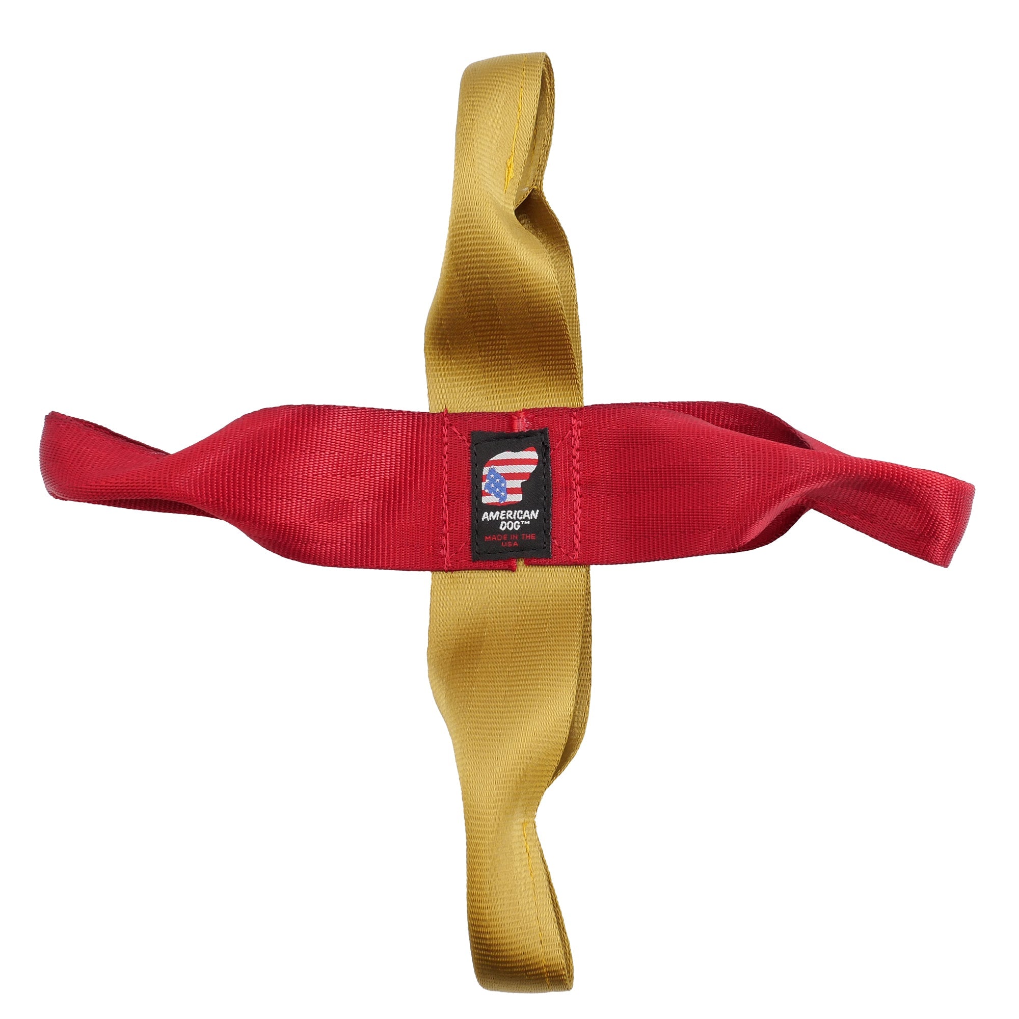 Seatbelt Quad Flopper Dog Tug Toy – 4 Loop Polyester Webbing