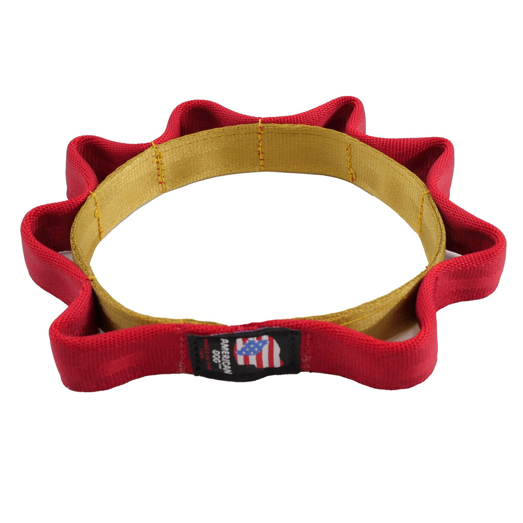 Seatbelt 2 Tone Sprocket Tug Flyer Dog Toy, 7"