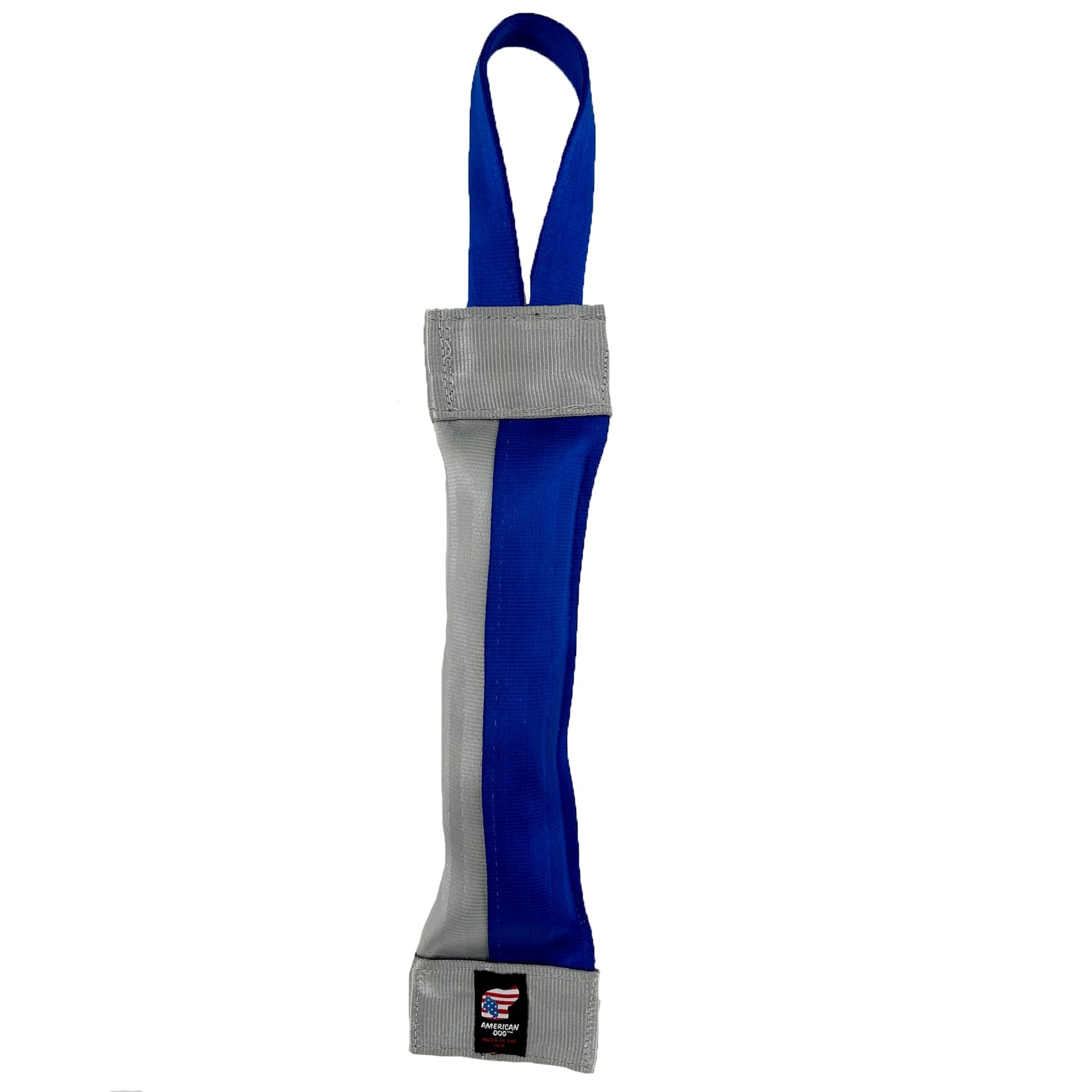 Seatbelt 2-Tone Tube Tug Dog Toy – Red/Gold or Blue/Silver