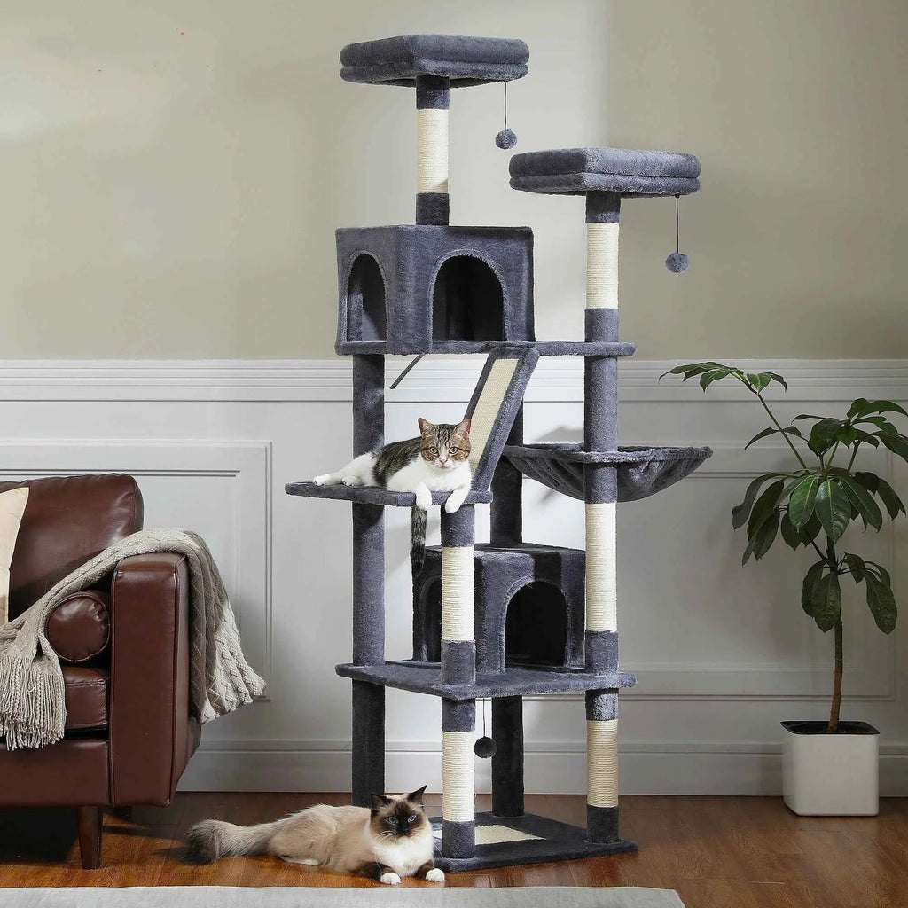 Extra Tall Multi-Level Cat Tree for Multiple Cats, 5+ Tiers