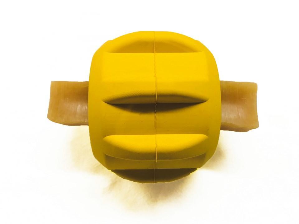 Gear eDispenser Rubber Chew Toy and Treat Holder for Power Chewers, Large
