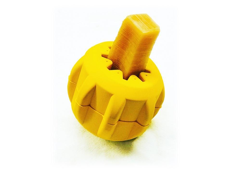 Gear eDispenser Rubber Chew Toy and Treat Holder for Power Chewers, Large