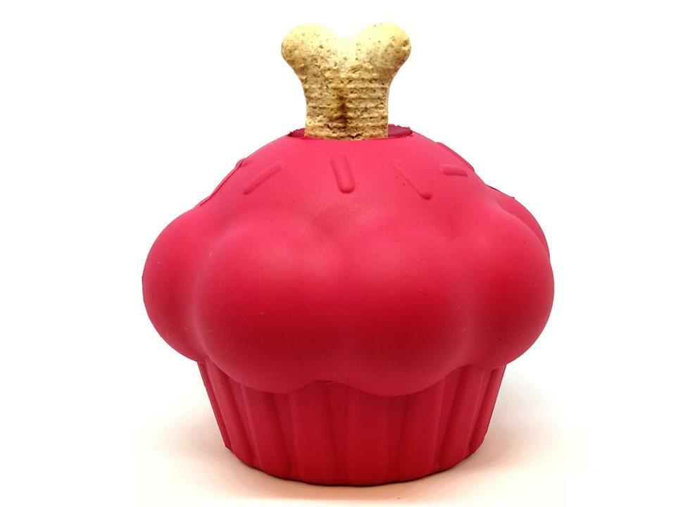Cupcake Rubber Dog Chew Toy and Treat Dispenser