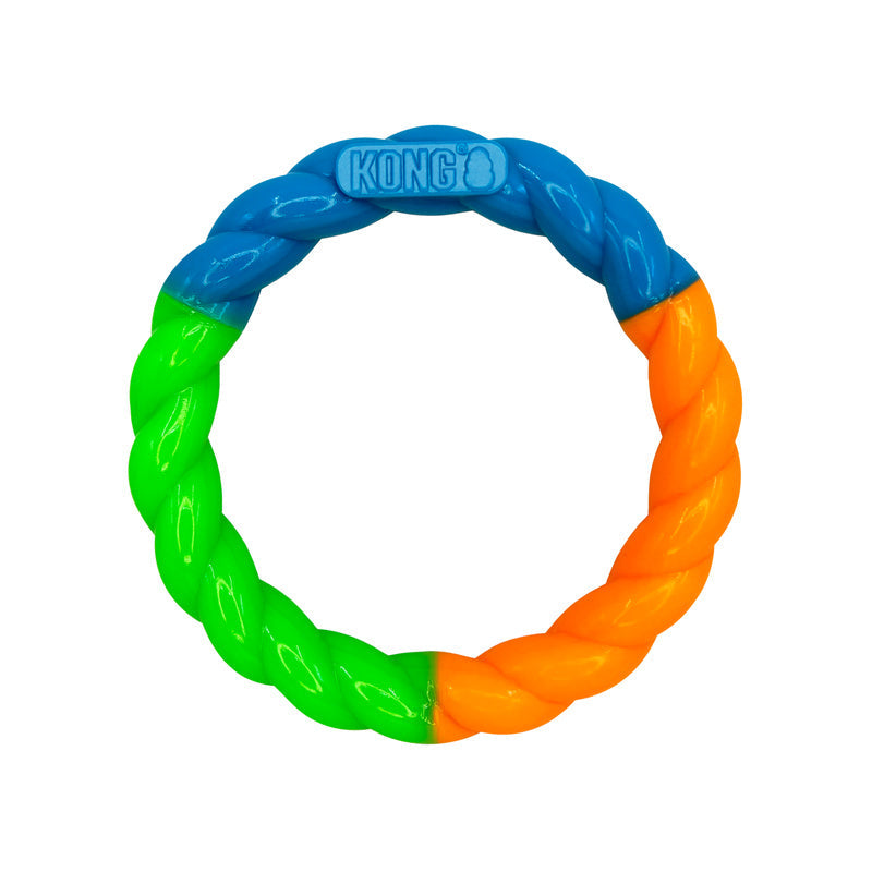 KONG Twistz High-Viz Glow-in-the-Dark Dog Ring Toy