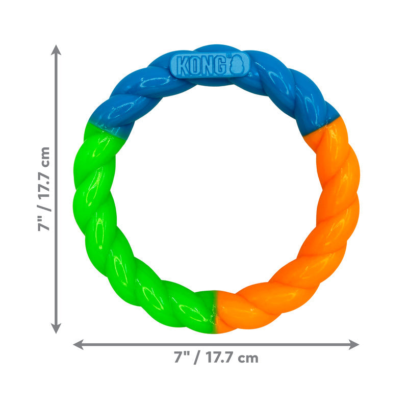 KONG Twistz High-Viz Glow-in-the-Dark Dog Ring Toy