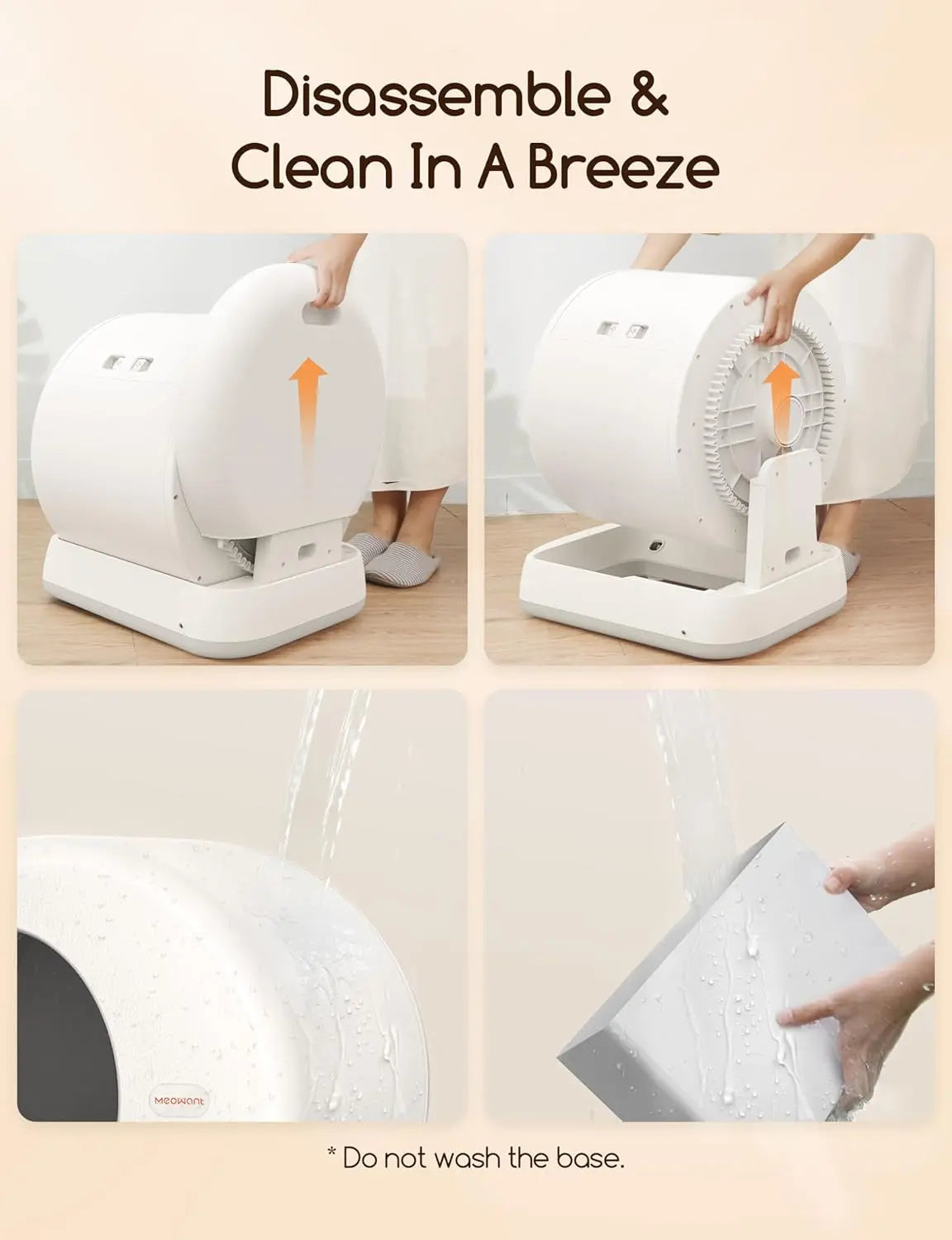 Self-Cleaning Cat Litter Box with App Control and Odor Management