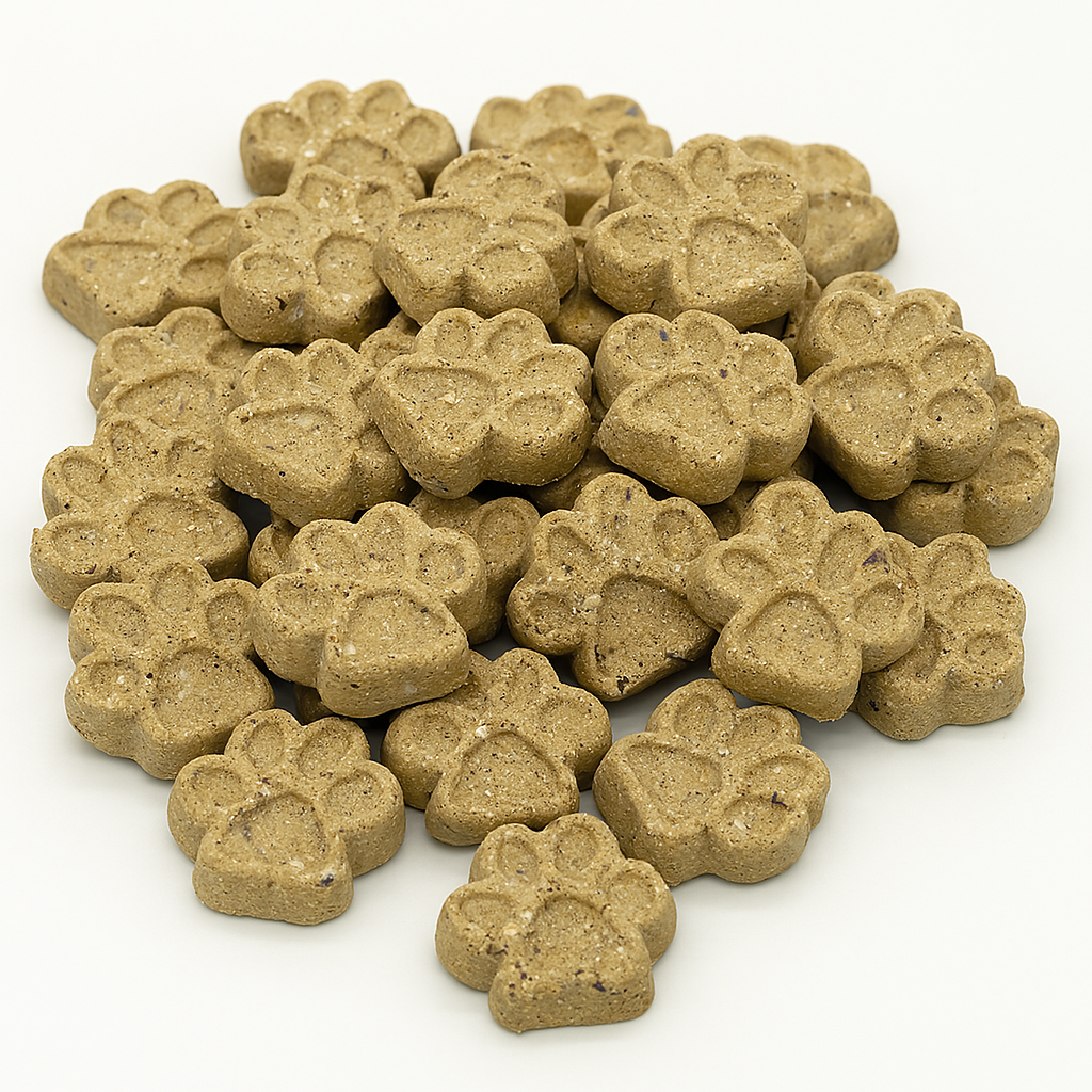 Pizza Paws Savory Dog Treats with Pork, Cheese, and Tomato