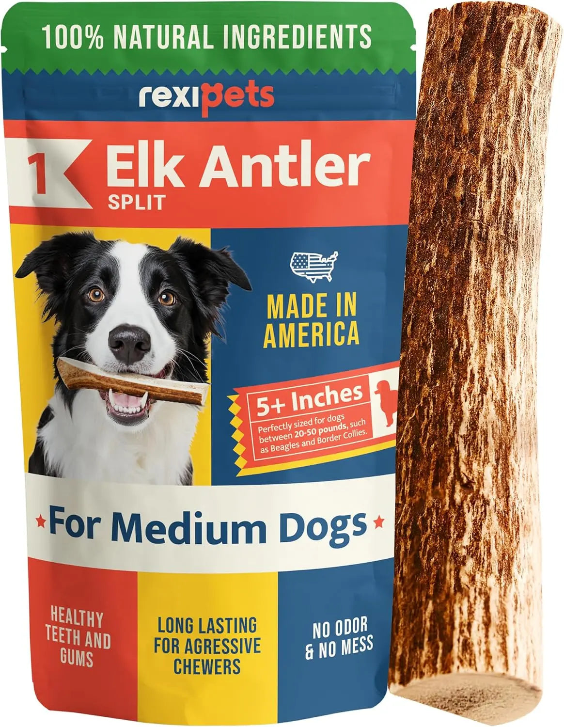 Split Elk Antler Chew for Small and Medium Dogs