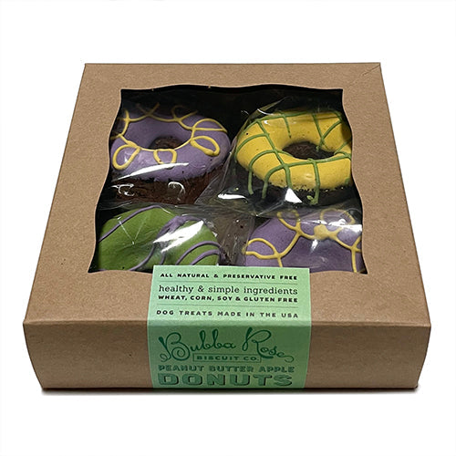Spring Donut Dog Treats, Peanut Butter Apple, Box of 4