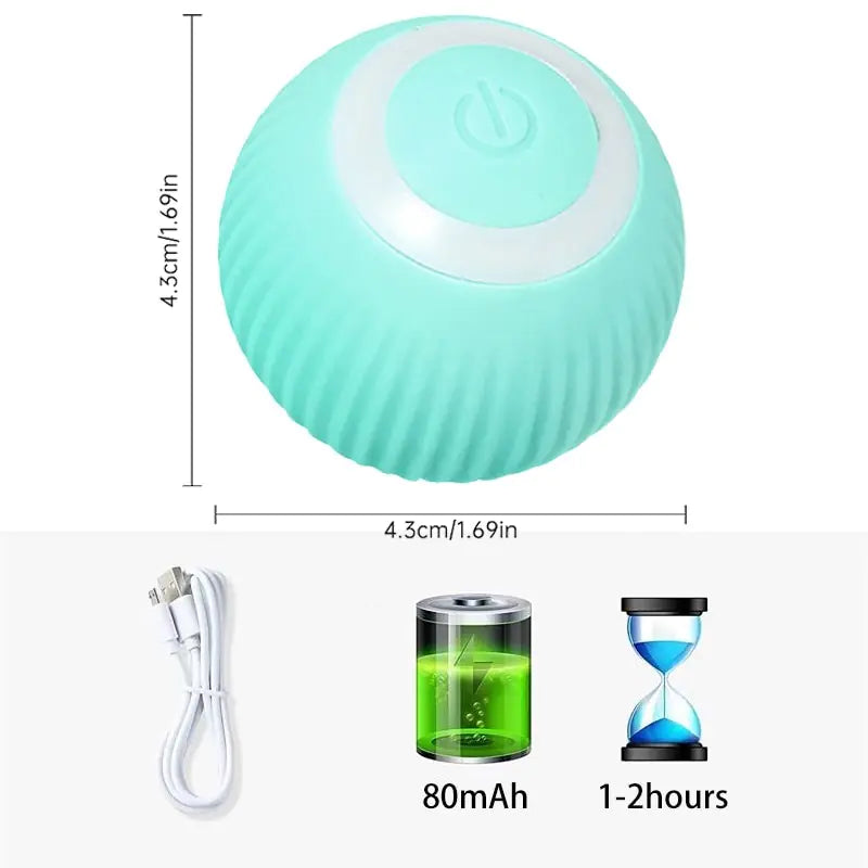 Smart Ball with 4.3cm Diameter, ABS & Silicone, 80mAh Battery