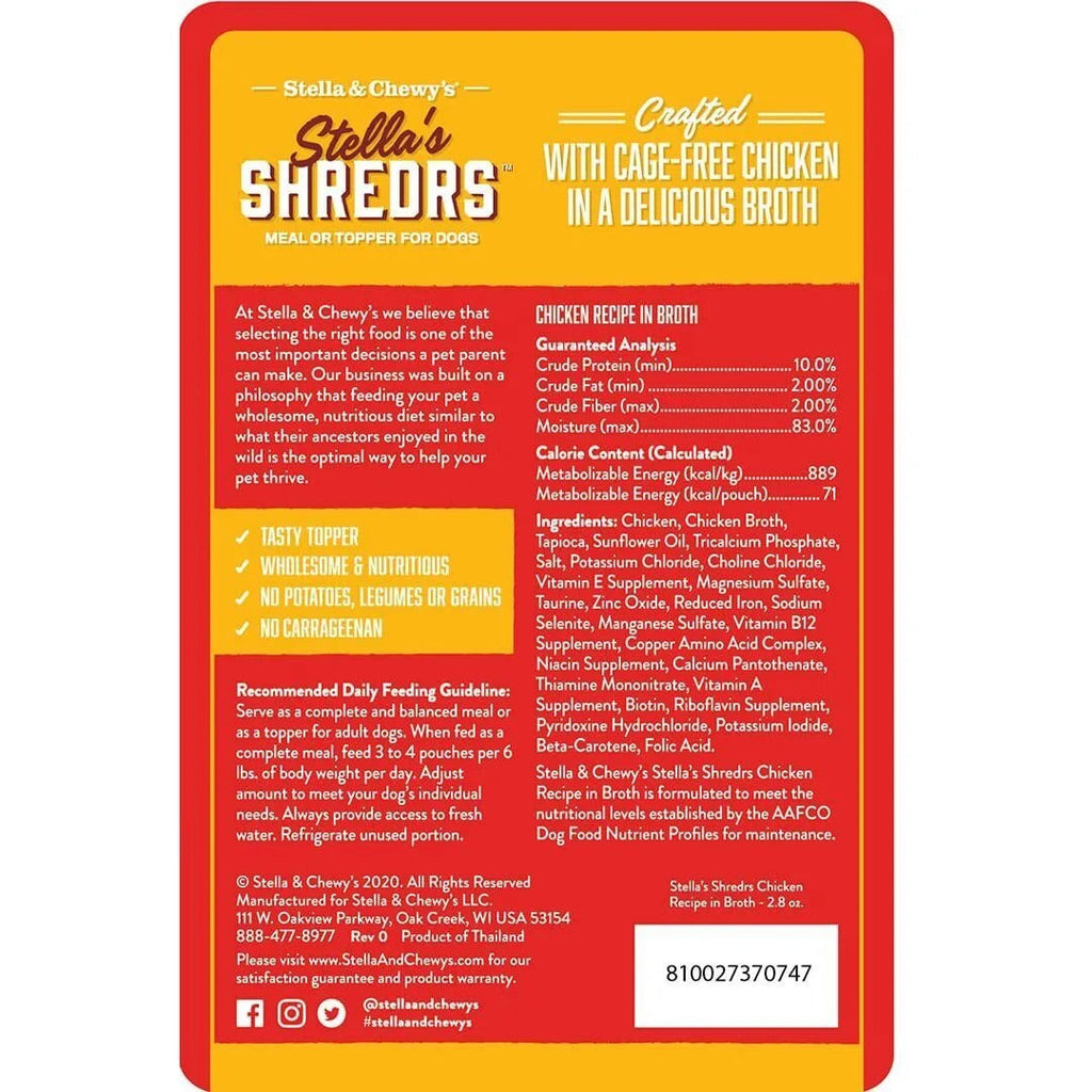 Shredded Chicken Dog Food in Broth for Adult Dogs