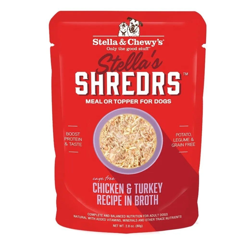 Cage-Free Chicken & Turkey Shredded Dog Food in Broth