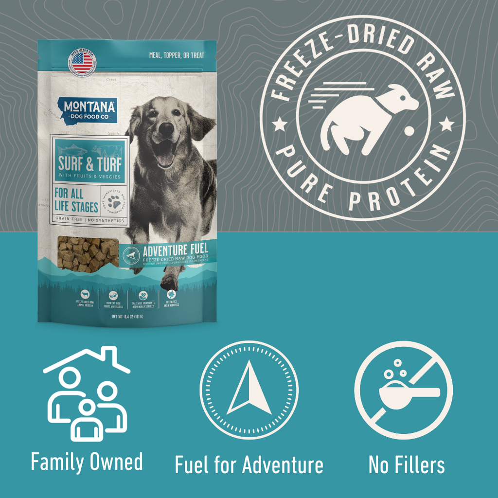 Freeze-Dried Beef & Trout Dog Food with Fruits and Vegetables