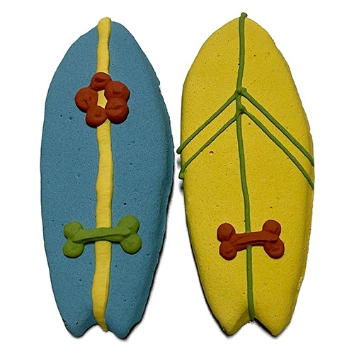Surfboard-Shaped Peanut Butter Dog Biscuits, 12-Pack