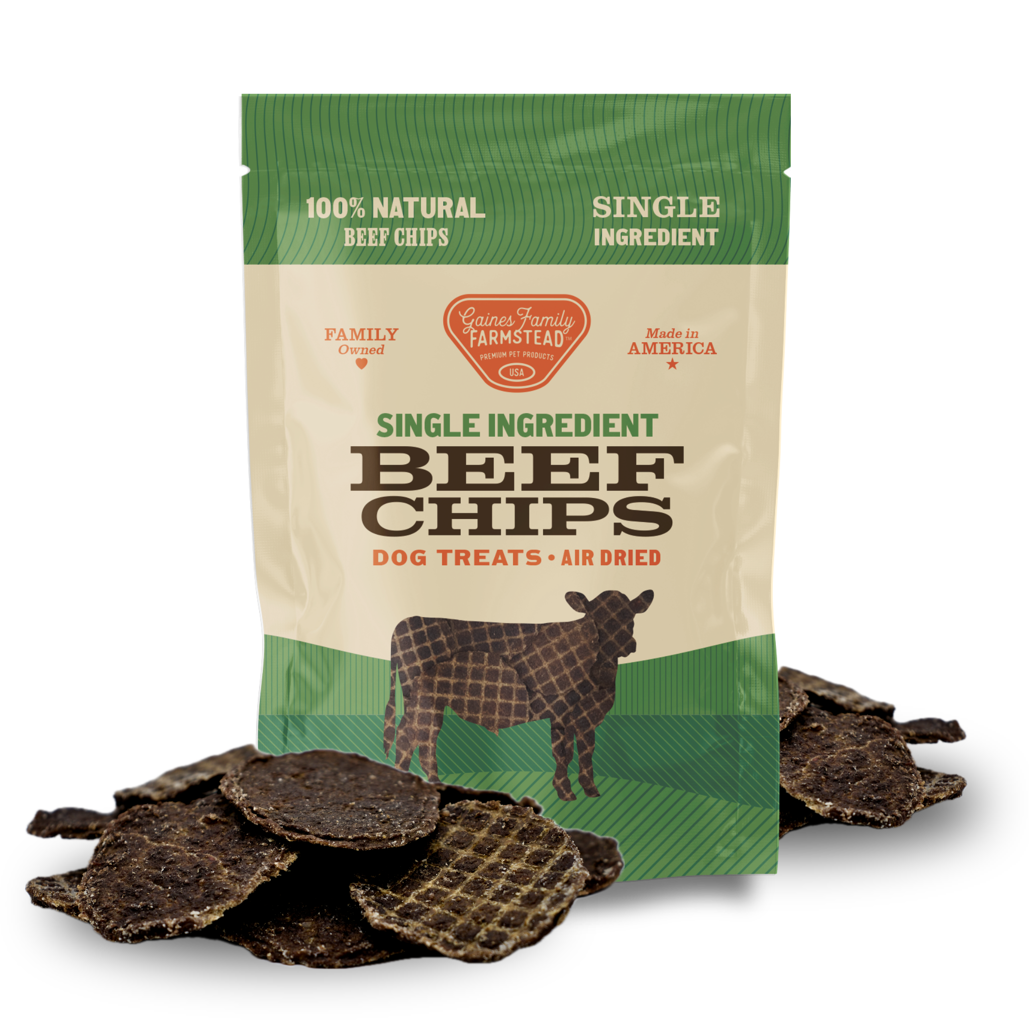 Beef Chips Dog Treats – Single Ingredient, High Protein